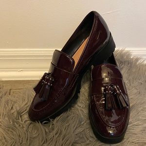 Zara lug sole loafers.